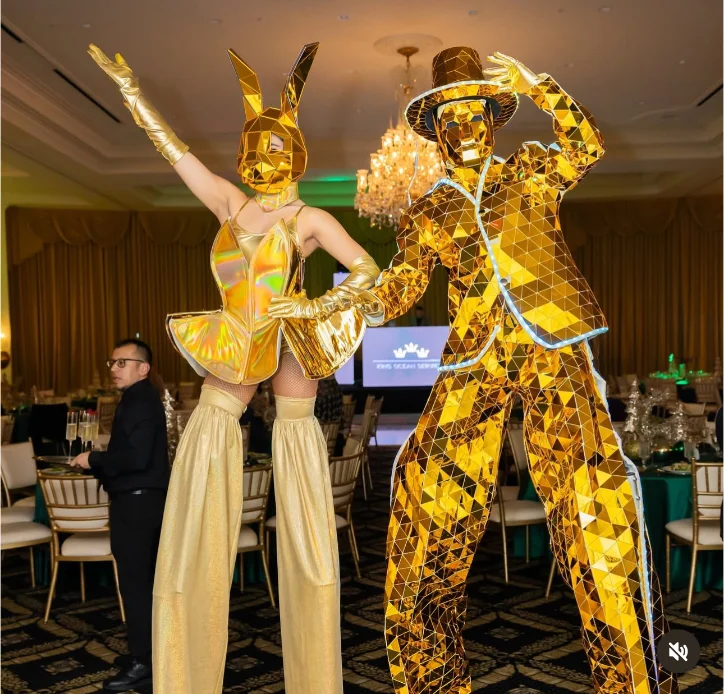 Dancers and dance floor